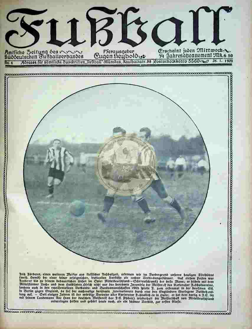 1920 Januar 28. Fußball Nr.4
