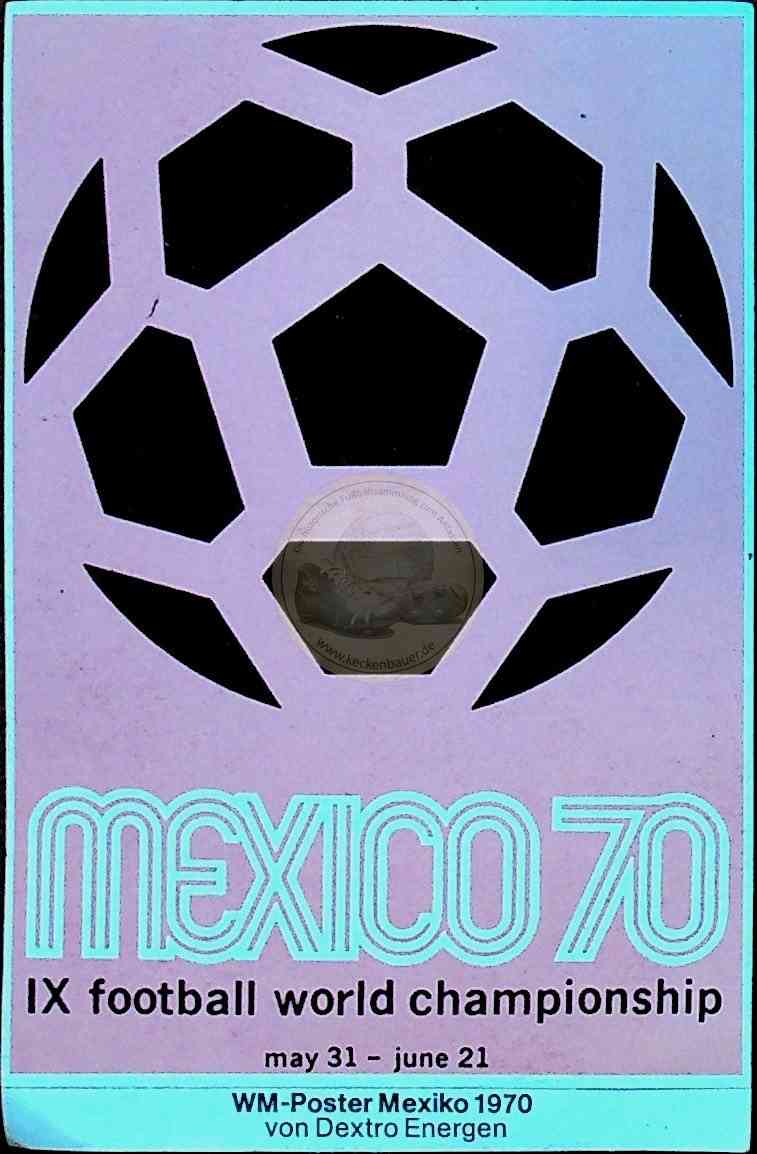 1970 Mexico kleines Plakat von der WM