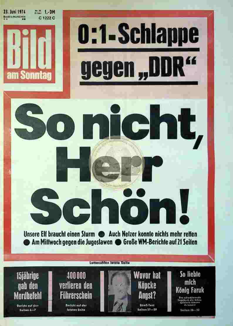 1974 Juni 23. Bild am Sonntag