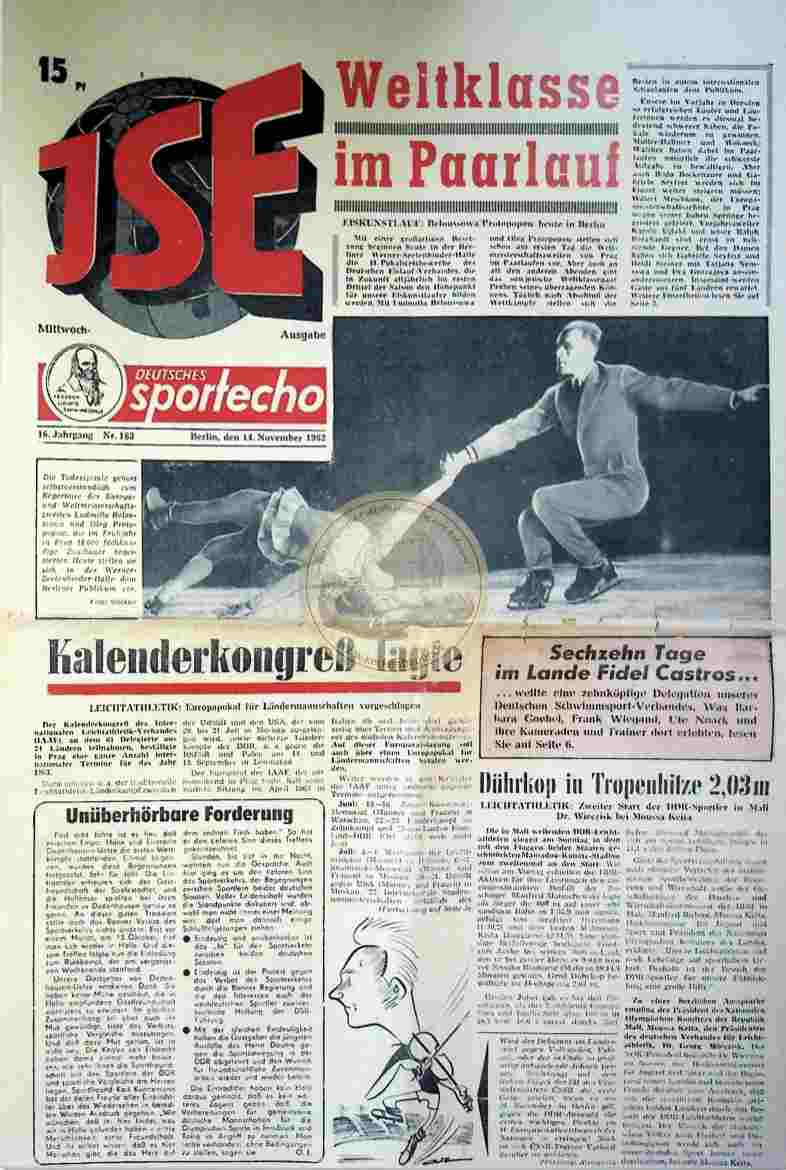 1962 November 14. Sportecho JSE Ausgabe Nr. 183