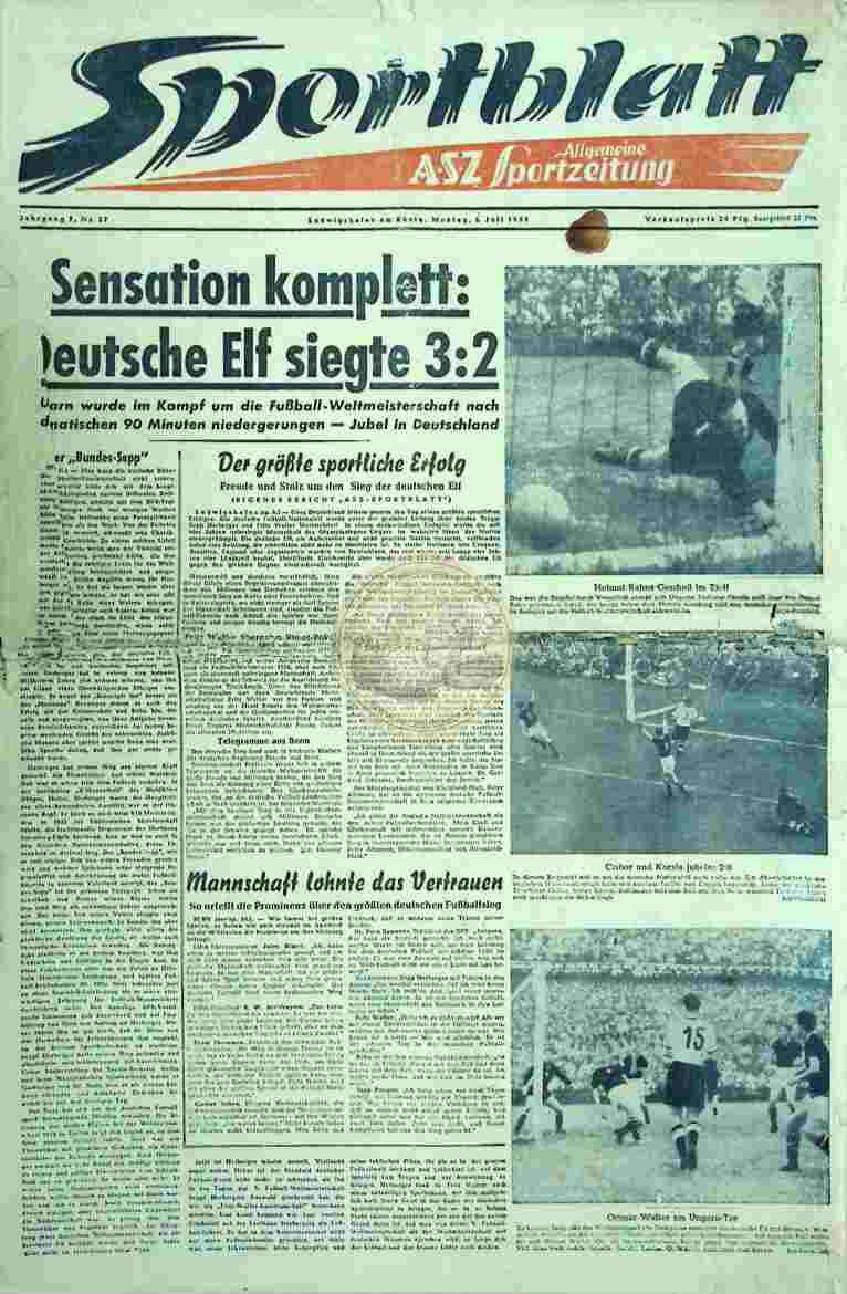 1954 Juli 5. Sportblatt Nr. 27