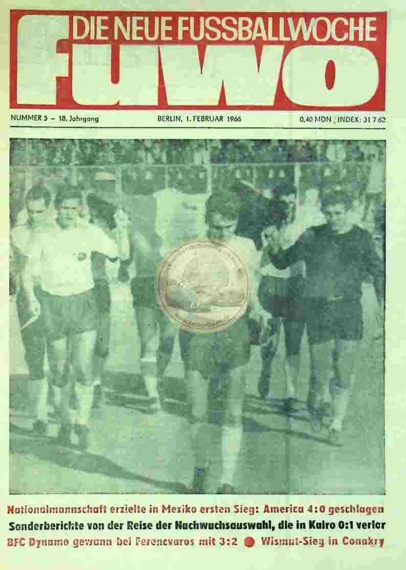 1966 Februar 1. Die neue Fussballwoche fuwo Nr. 5