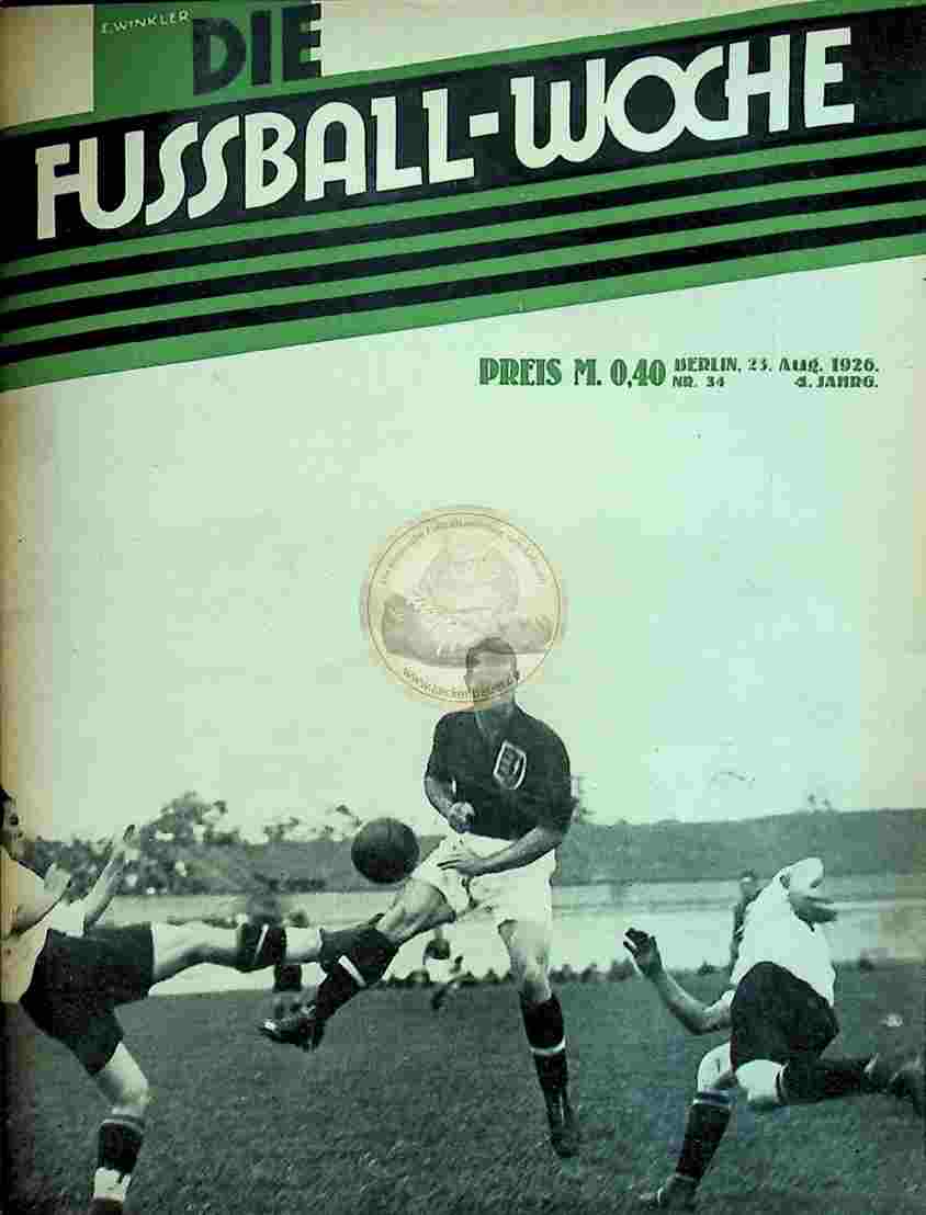 1926 August 23. Fussball-Woche Nr. 34