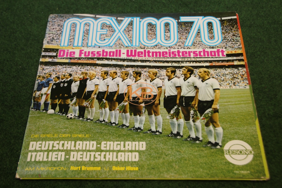 LP mit den Spielen der Spiele Deutschland gegen England und Italien gegen Deutschland von der WM 1970 in Mexico