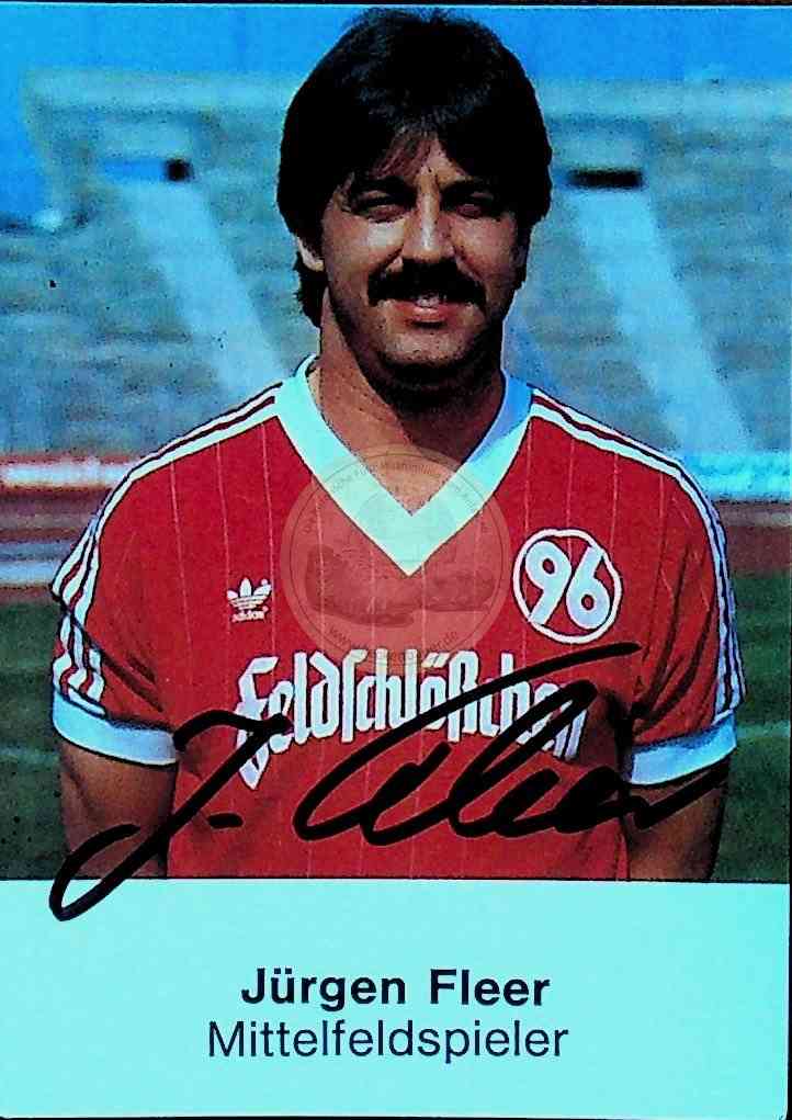 Autogrammkarte von Hannover 96 Jürgen Fleer 3