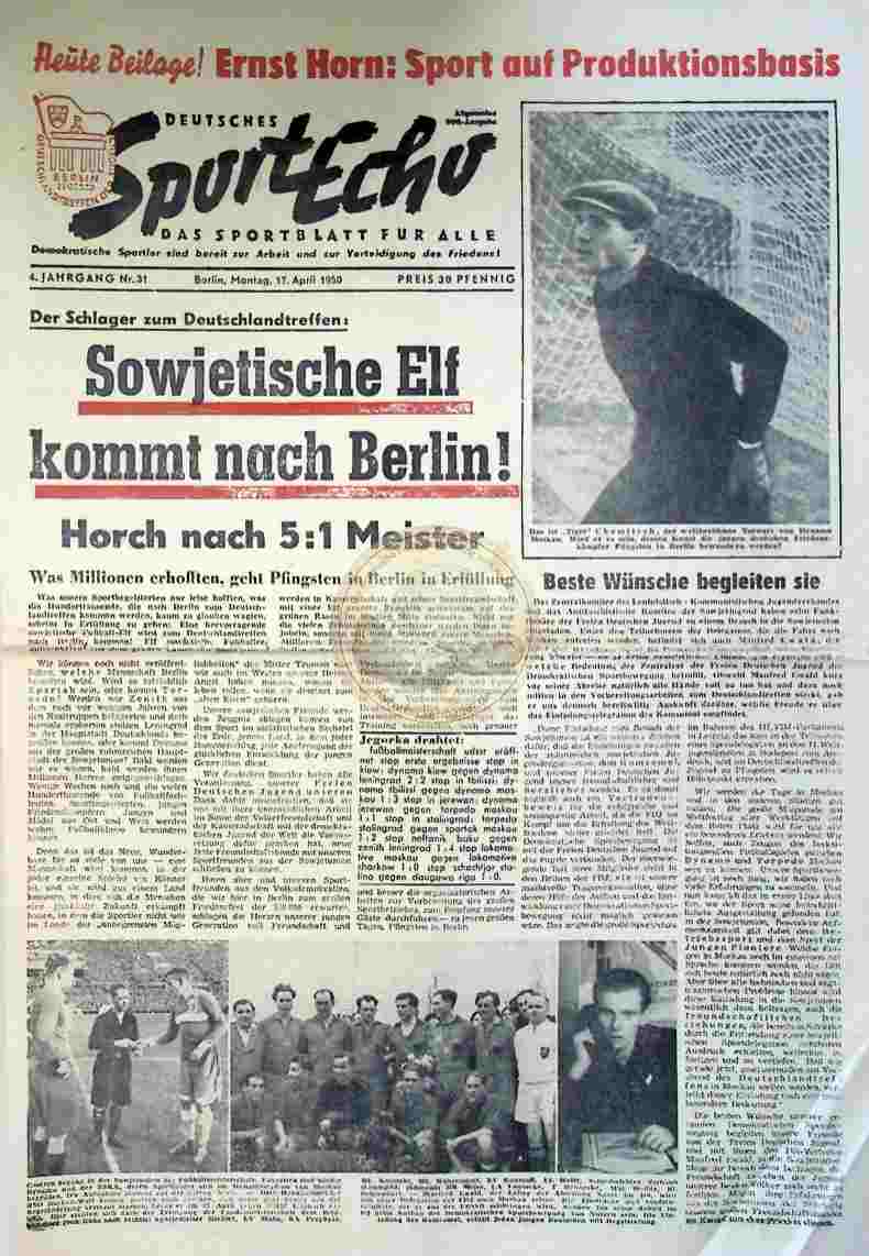 1950 April 17. Sportecho Nr. 31