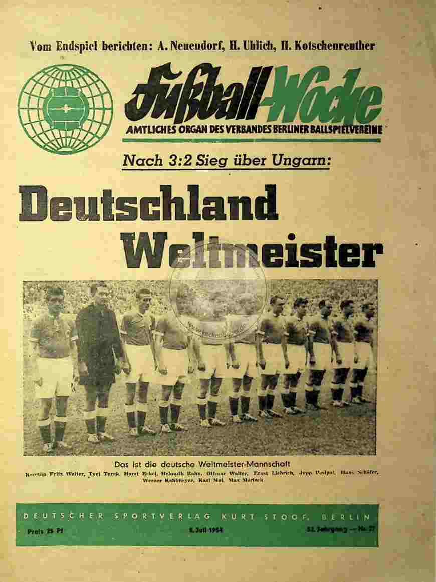 1954 Juli 5. Fußball-Woche Nr.27