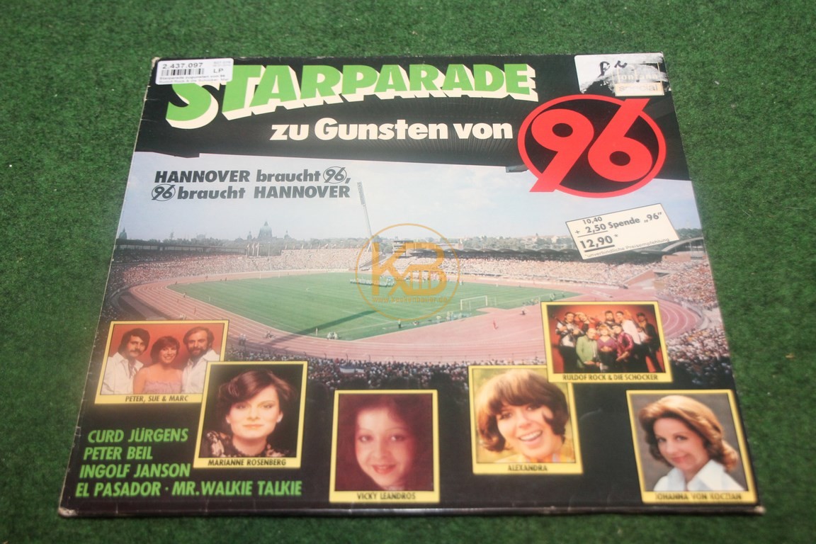 Alte Schallplatte von Hannover 96 aus den 70er Jahren als Spendenaufruf für Hannover 96.