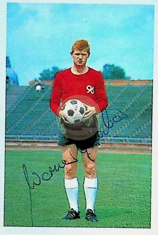 Bergmann Sammelbild von Hannover 96 mit Autogramm von Werner Gräber