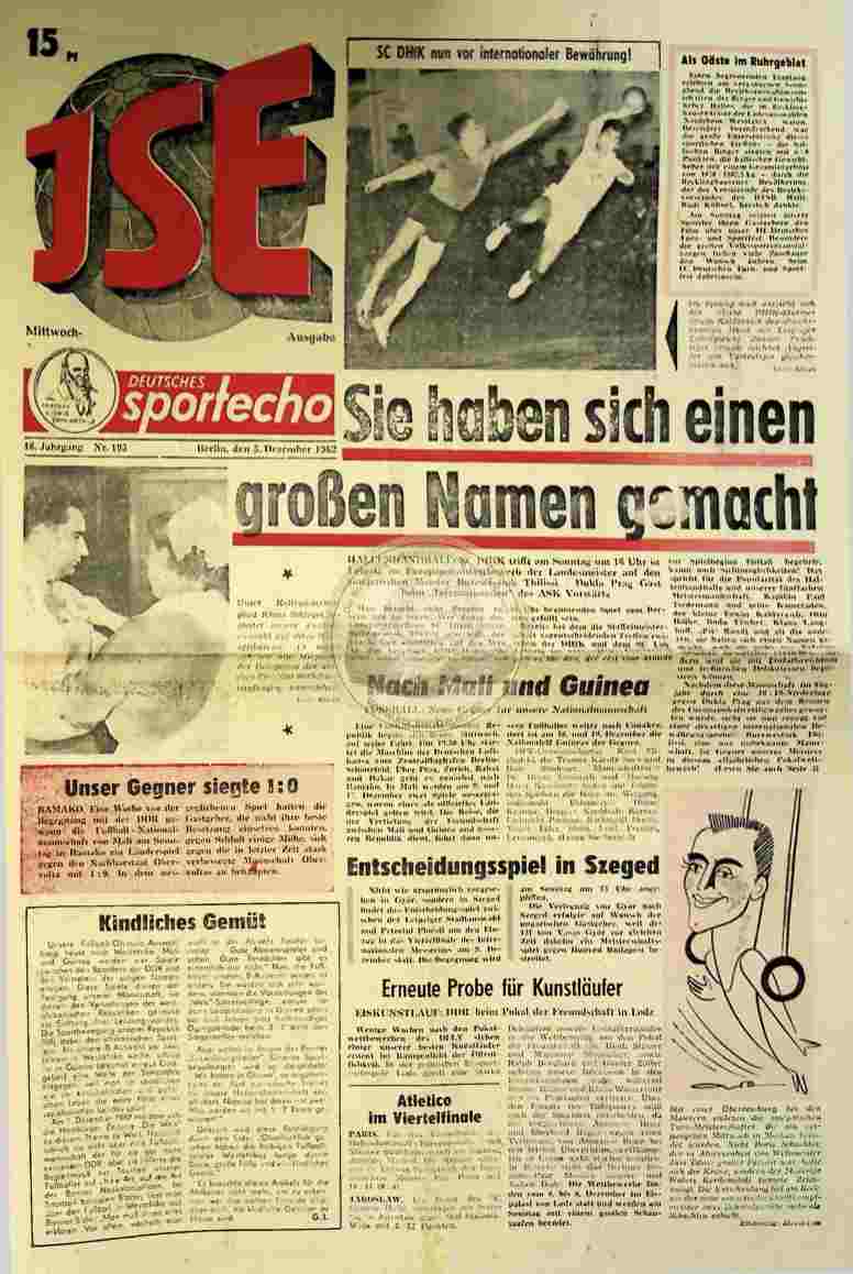 1962 Dezember 5. Sportecho JSE Ausgabe Nr. 195