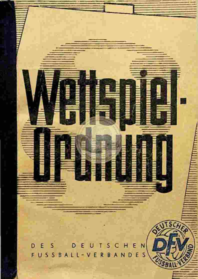 1963 Wettspielordnung des Deutschen Fussball Verbandes