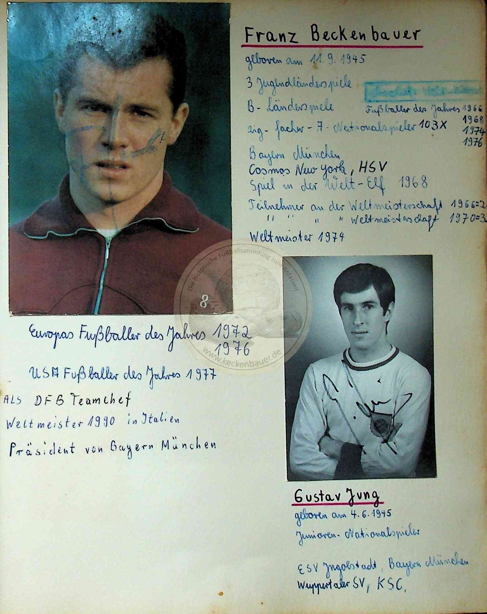29 Autogramme Beckenbauer Gustav Jung Bayern
