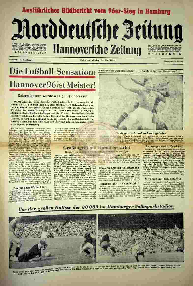 1954 Mai 24. Norddeutsche Zeitung Nr.119