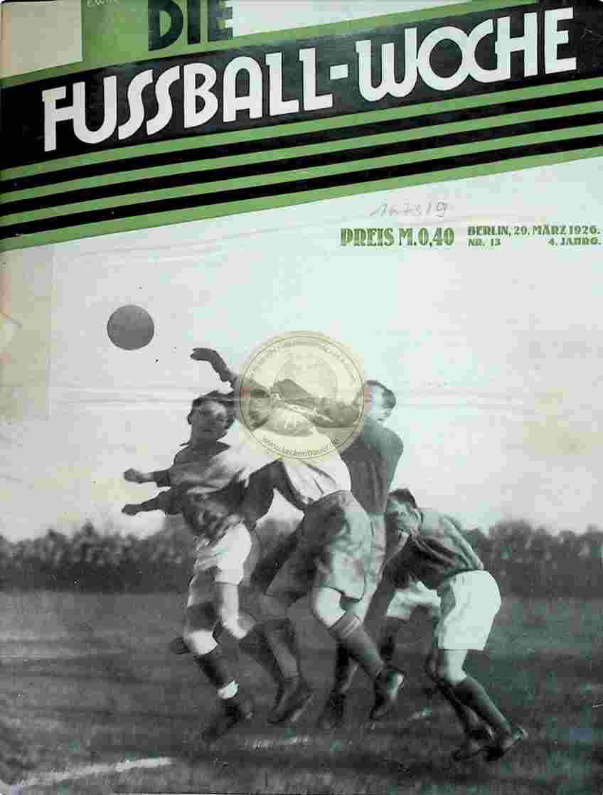 1926 März 29. Fussball-Woche Nr. 13