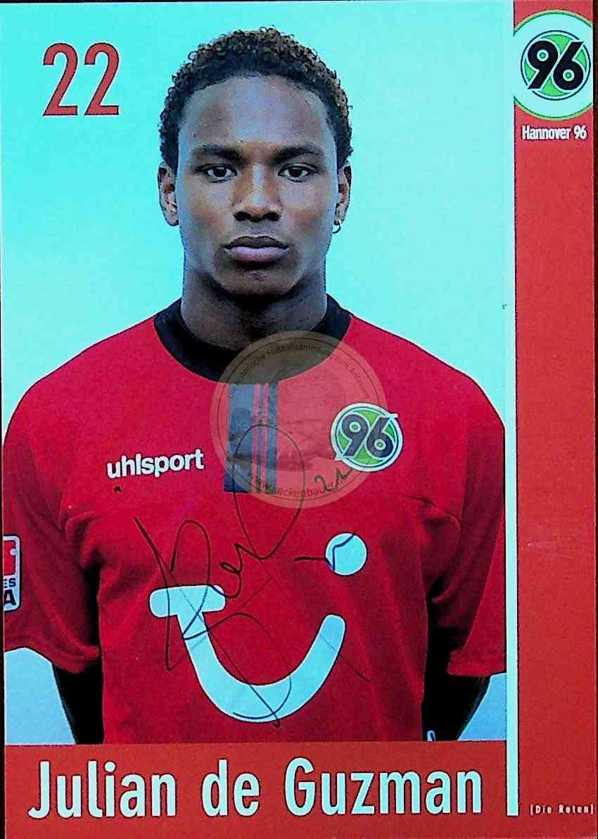 Autogrammkarte von Hannover 96 Julian de Guzman 2