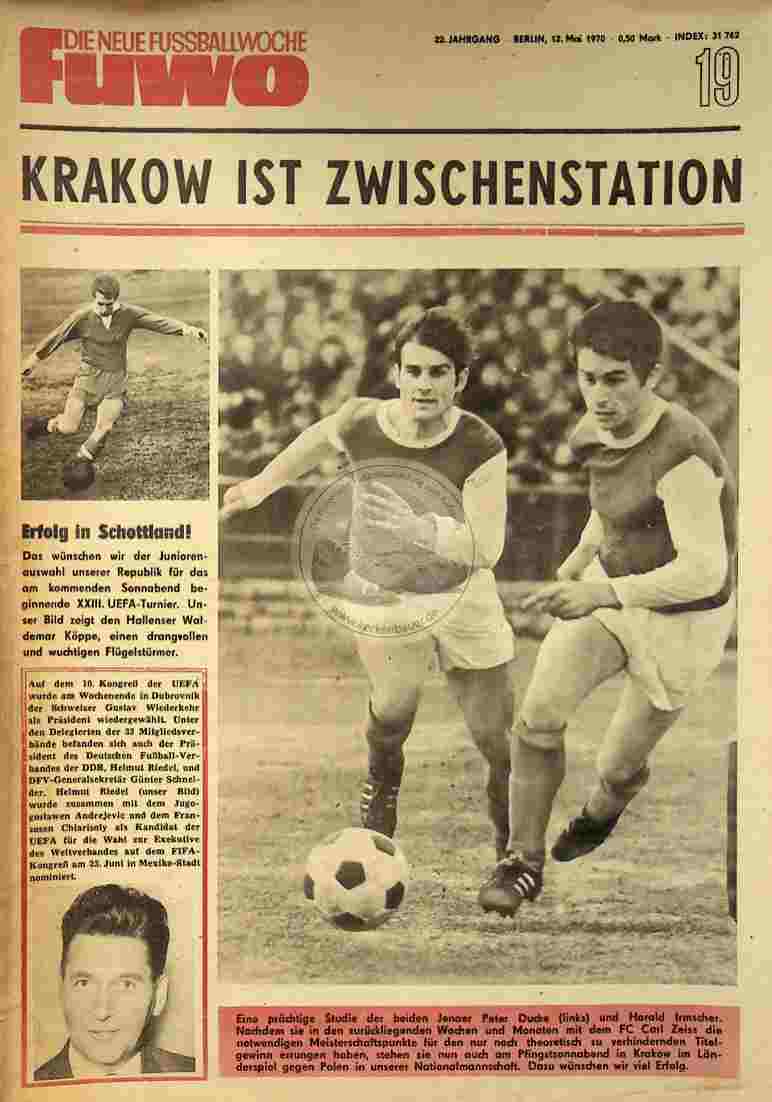 1970 Mai 12. Die neue Fussballwoche fuwo Nr. 19