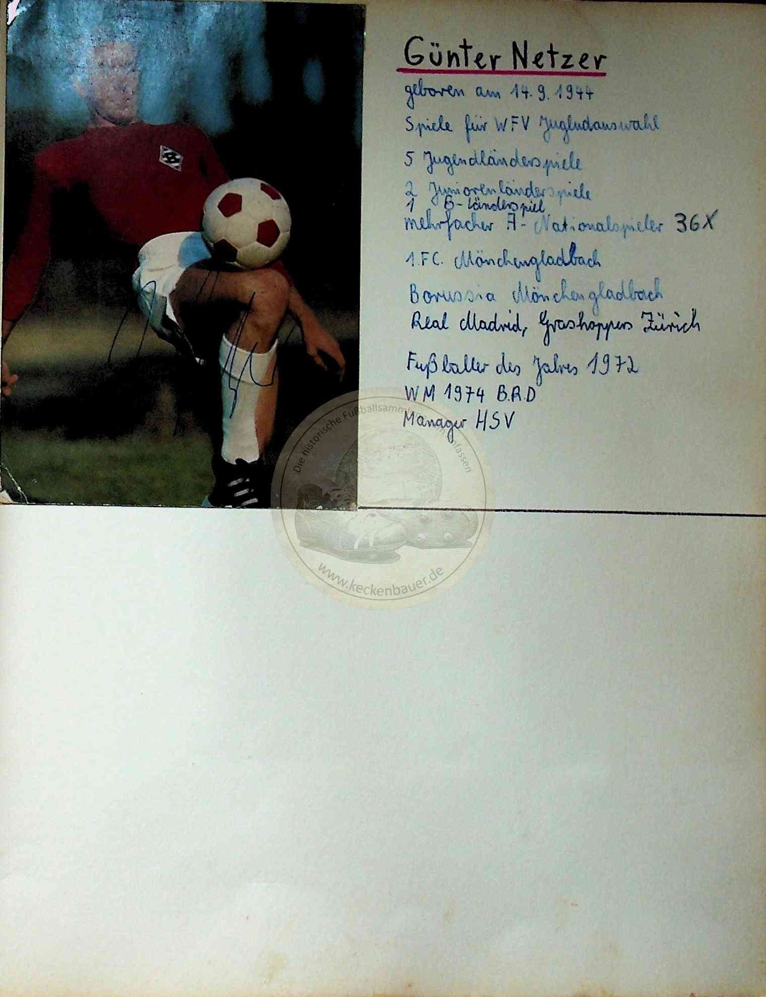 25 Autogramme Netzer Gladbach