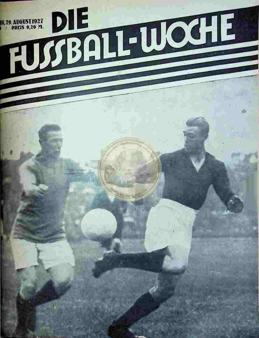 1927 August 29. Fussball-Woche Nr. 69