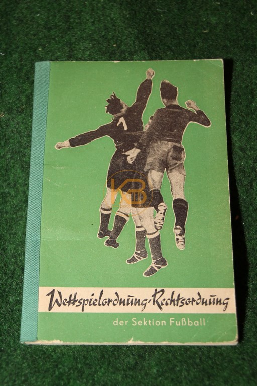 Wettspielordnung Rechtsordnung der Sektion Fußball aus dem Jahr 1954.