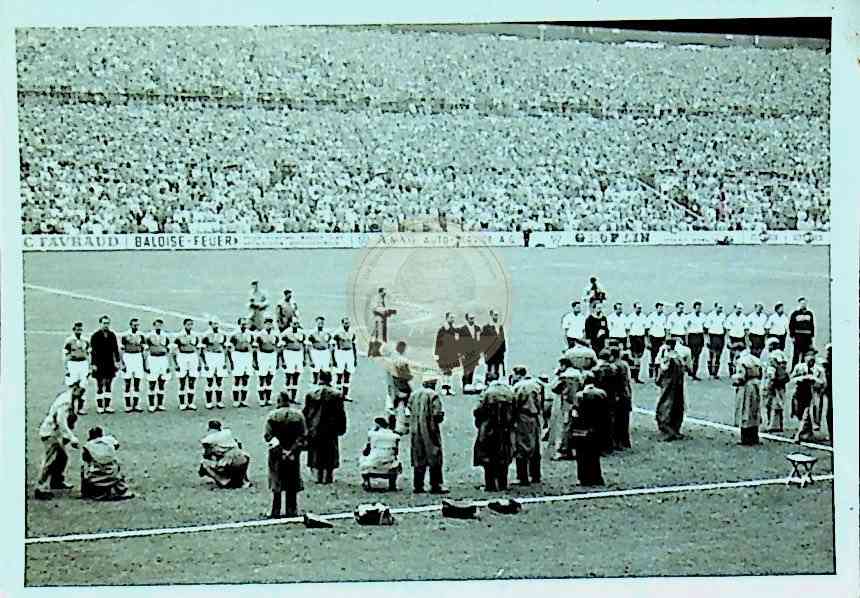 1954 Deutschland Österreich Foto Basel Aufstellung