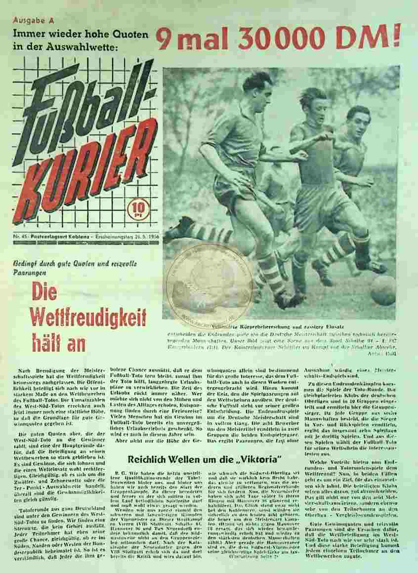 1956 Mai 26 Fußballkurier Nr. 45