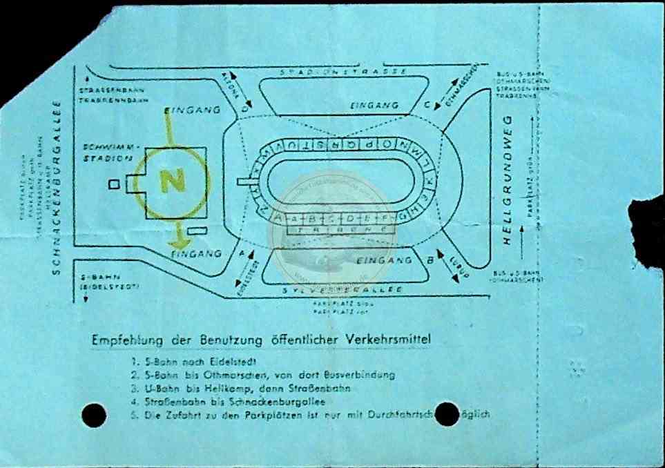 19540523 Ticket Hannover 96 Kaiserslautern 1