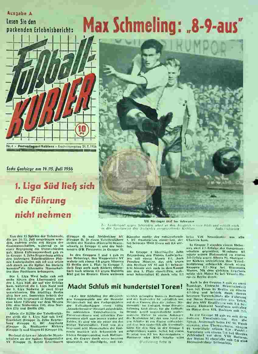 1956 Juli 21. Fußballkurier Nr. 4