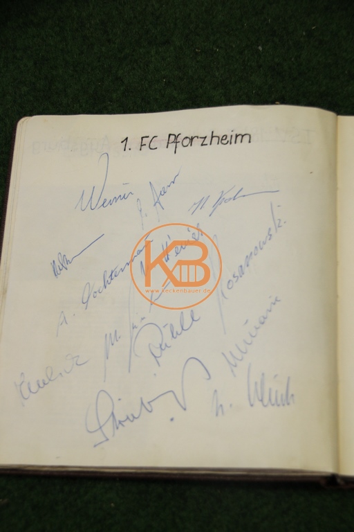 Original Autogramme vom 1. FC Pforzheim aus dem Jahr 1963
