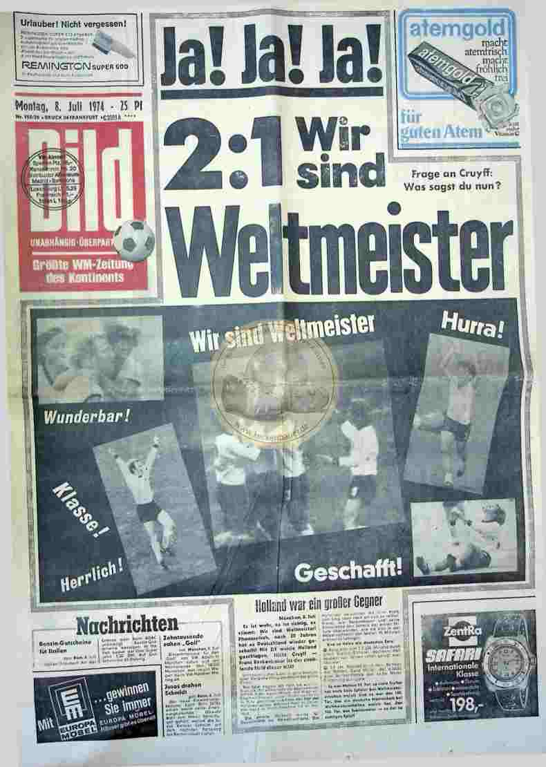 1974 Juli 8. Bildzeitung Frankfurt