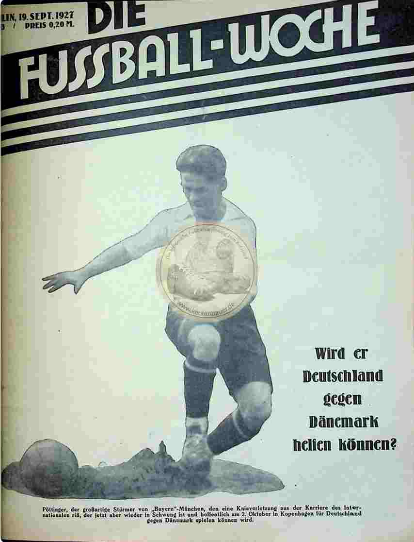 1927 September 19. Fussball-Woche Nr. 75