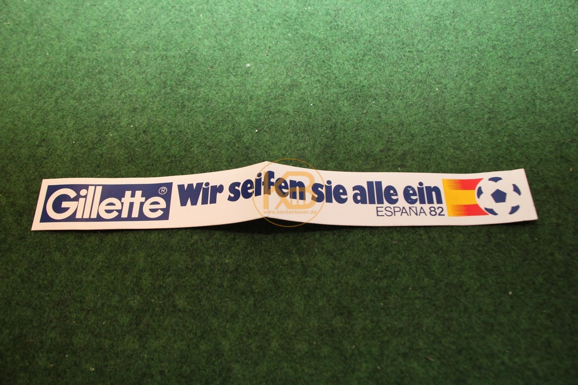 Aufkleber der WM 1982 in Spanien von Gilette.