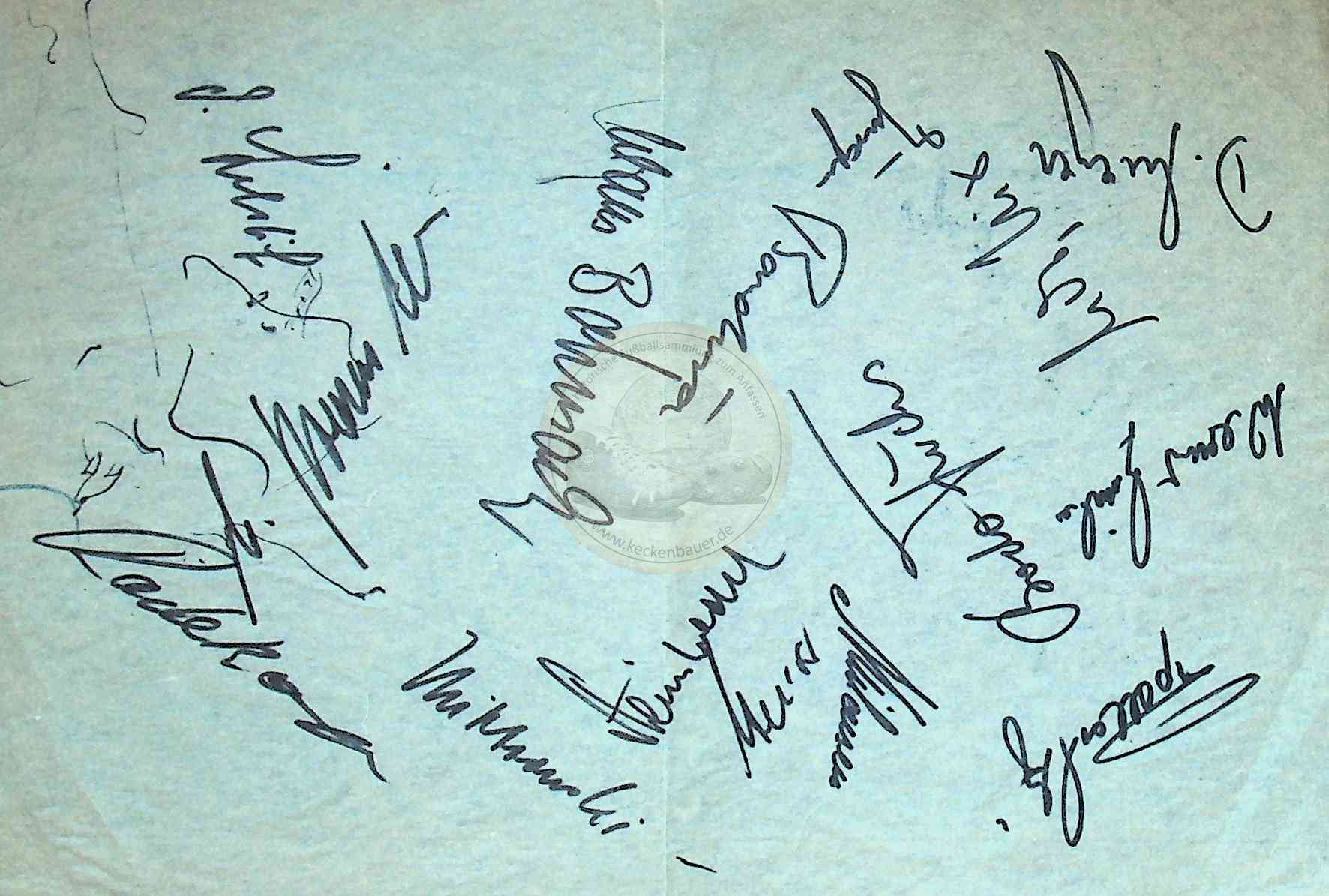 Autogramme VFB Lübeck 1990er Jahre