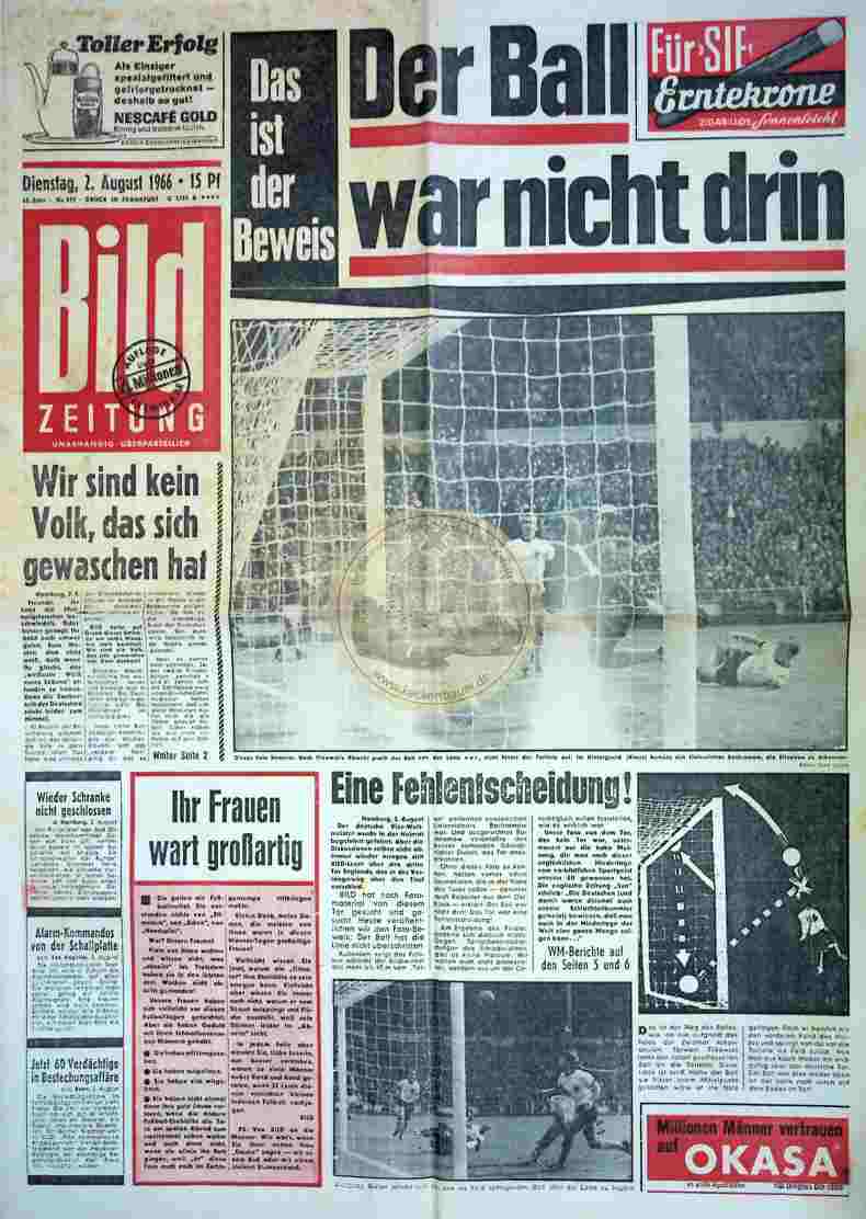 1966 August 2. Bildzeitung