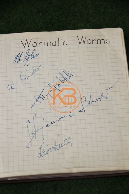 Original Autogramme von Wormatia Worms aus dem Jahr 1963