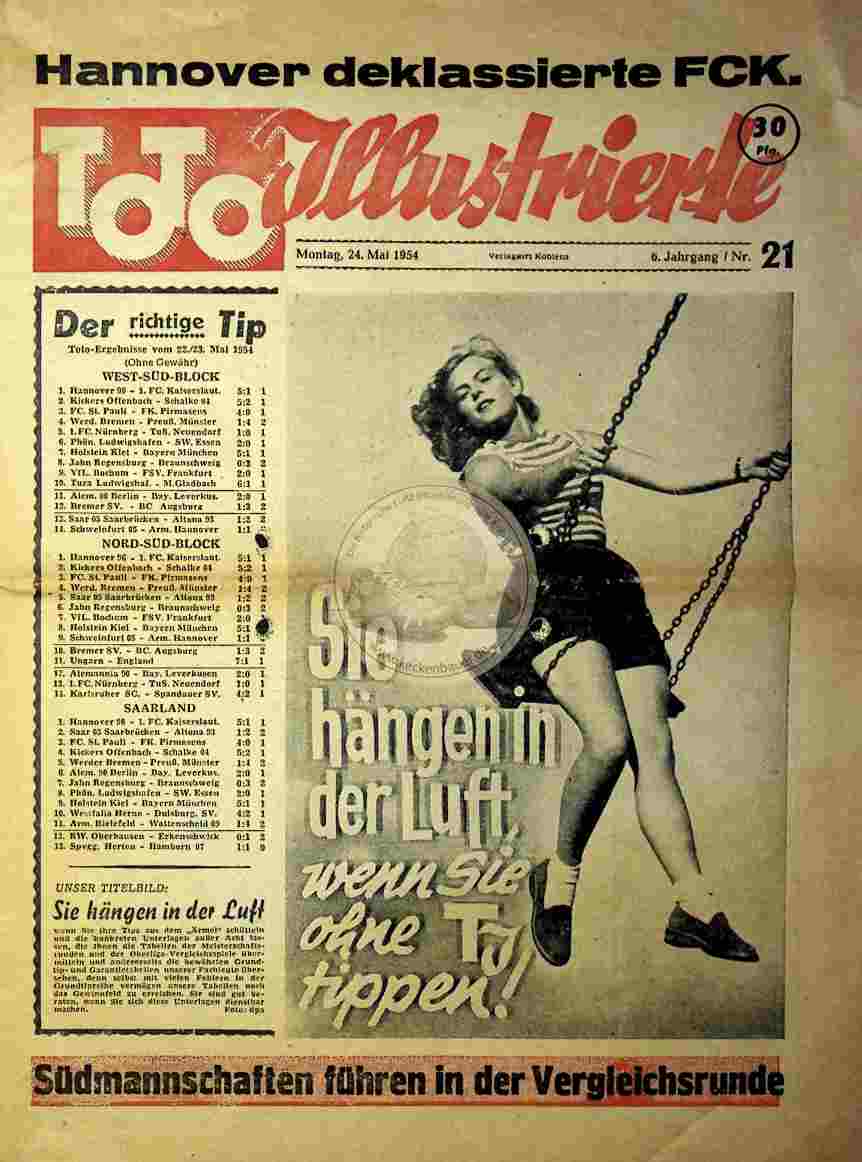 1954 Mai 24. Toto Illustrierte Nr.21