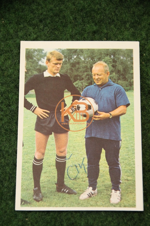 Sammelkarte mit dem original Autogramm "Tschik" Čajkovski