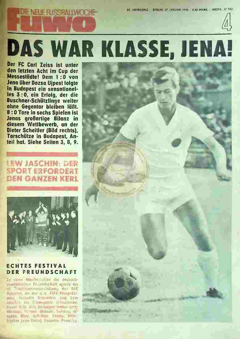 1970 Januar 27. Die neue Fussballwoche fuwo Nr. 4