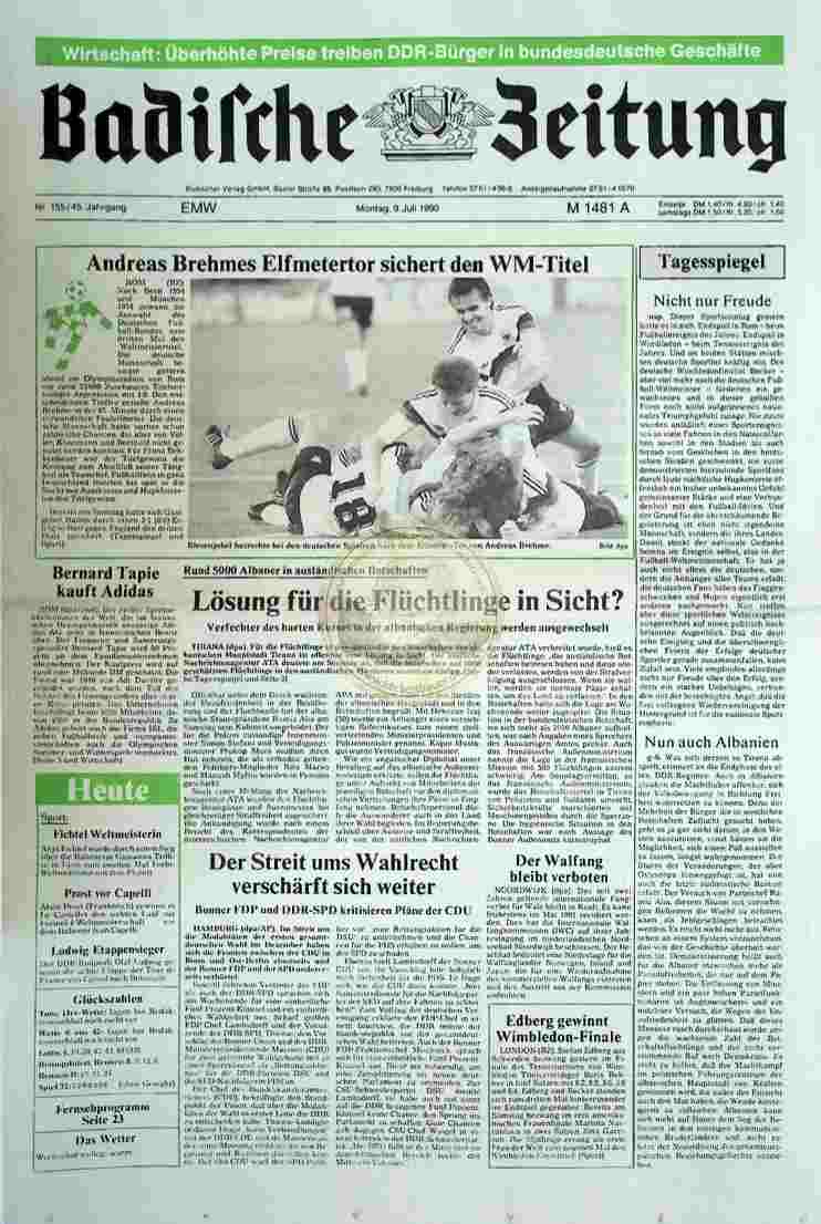 1990 Juli 9. Badische Zeitung