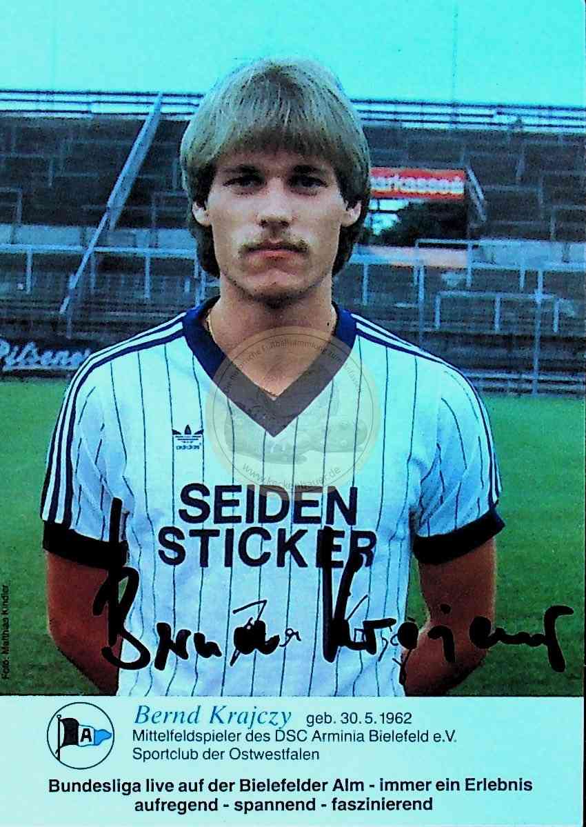 Autogrammkarte von Bernd Krajczy Arminia Bilefeld