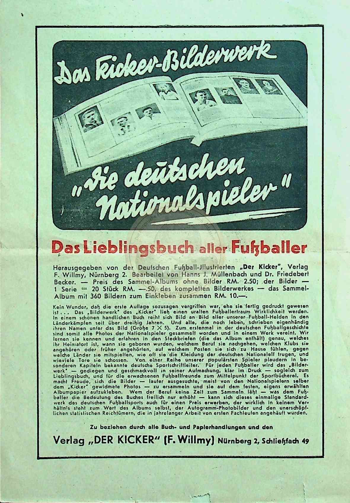 Alte Kicker Werbung 