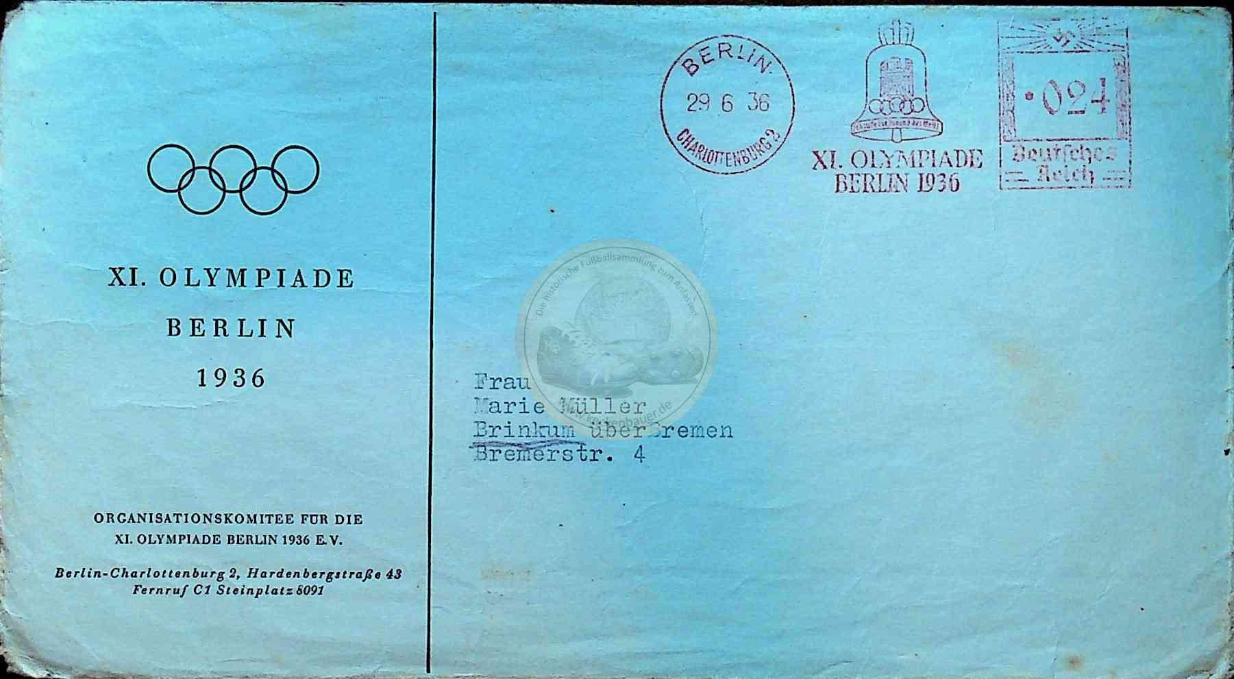1936 Ticketschreiben Olympia b