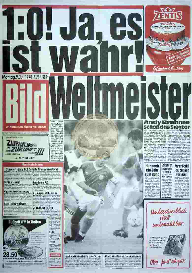 1990 Juli 9. Bildzeitung sw