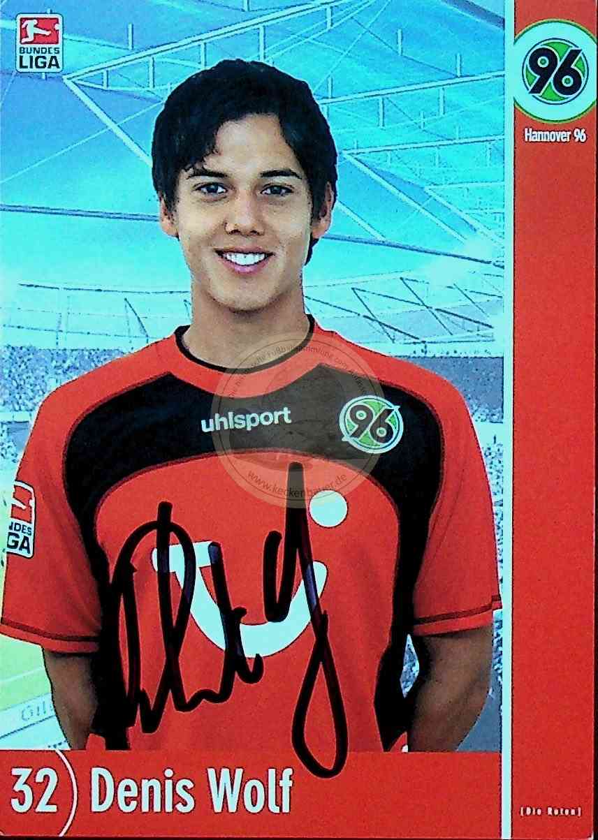 Autogrammkarte von Hannover 96 Denis Wolf