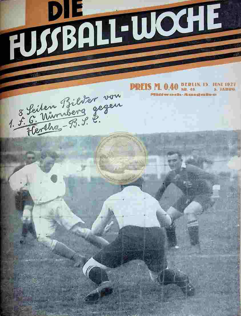 1927 Juni 15. Fussball-Woche Nr. 48