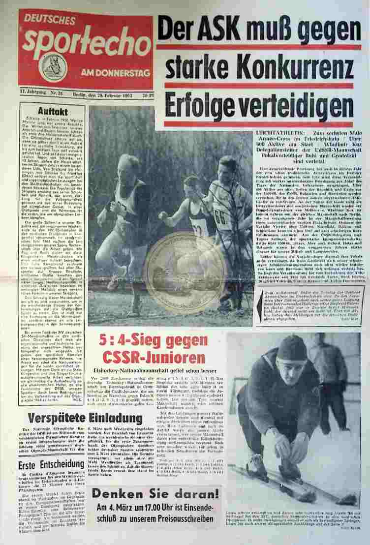 1963 Februar 28. Sportecho Nr. 38