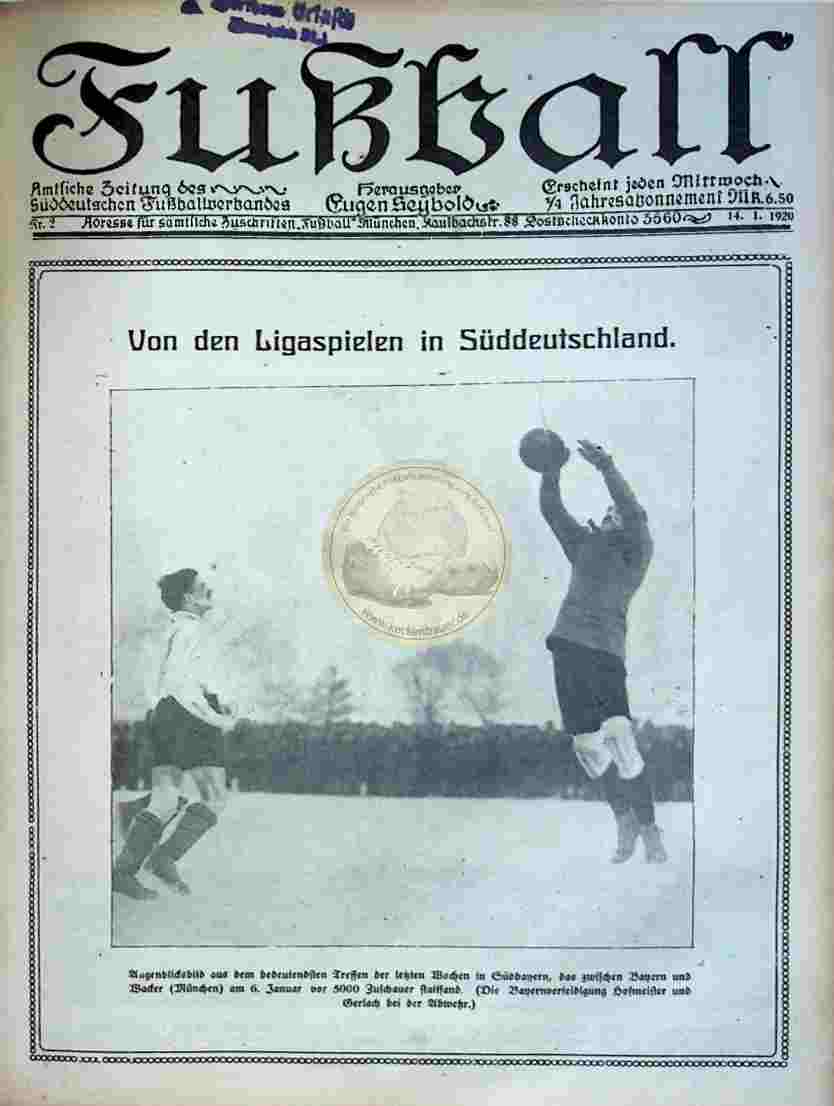 1920 Januar 14. Fußball Nr.2