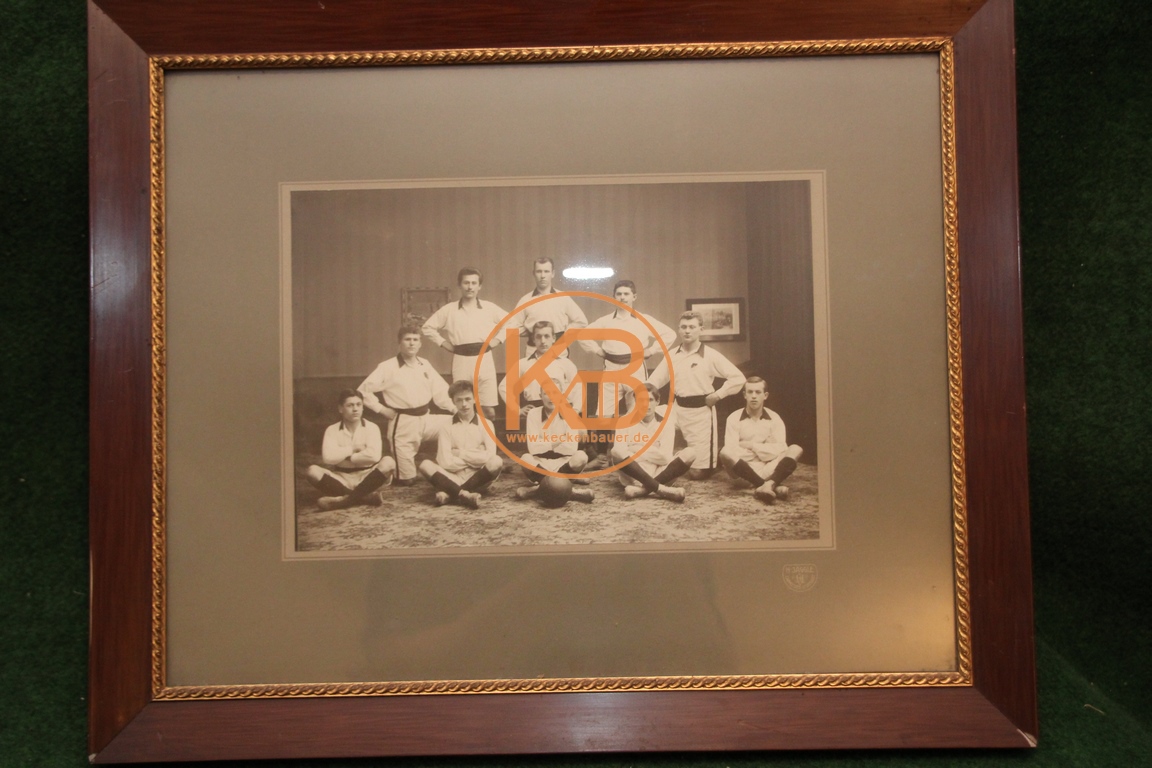 Antike Fotografie um 1900 Fußball Mannschaft 11 Cannstatt Jungs, VFB Stuttgart?