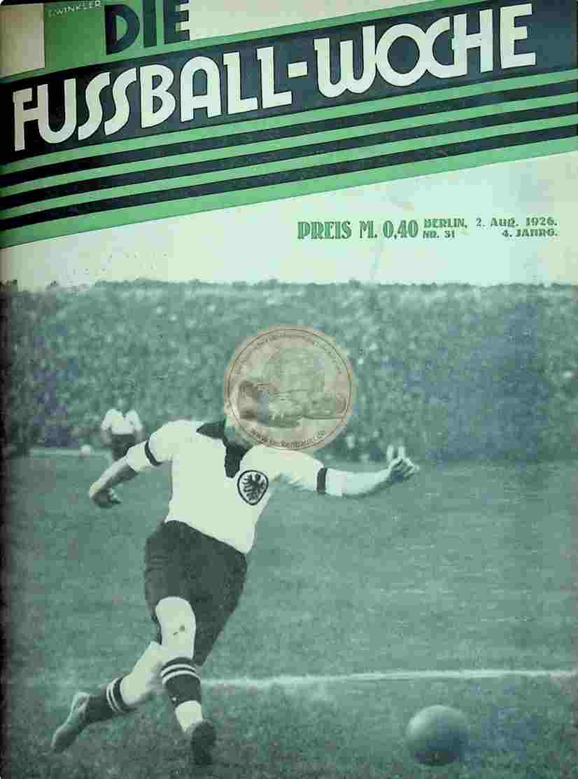 1926 August 2. Fussball-Woche Nr. 31