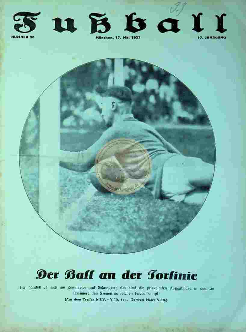 1927 Mai 17. Fußball Nr. 20