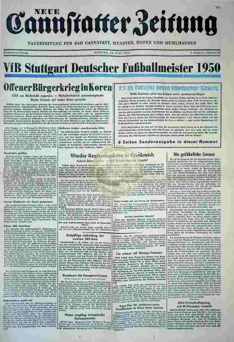 1950 Juni 26. Neue Cannstatter Zeitung